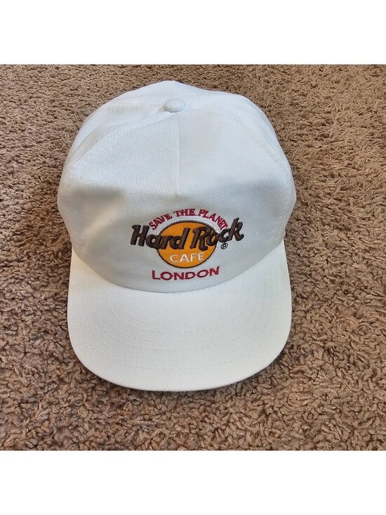 Hard Rock Cafe Other - Vintage Hard Rock Cafe London Hat Save the Planet White Strapback Baseball Cap